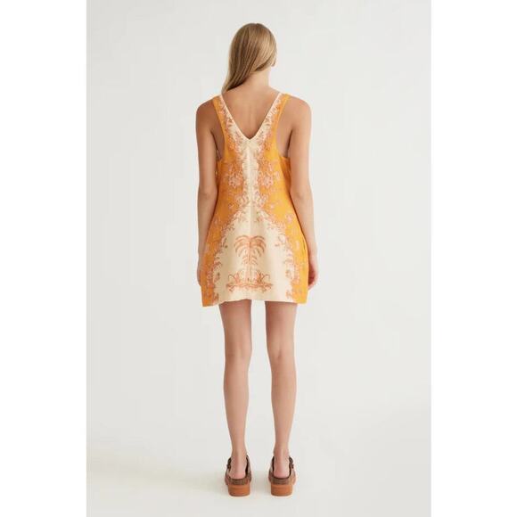 Antipodean Gaia T Back Mini Dress Sleeveless Linen Size AU 6 / US 2 - Picture 9 of 13